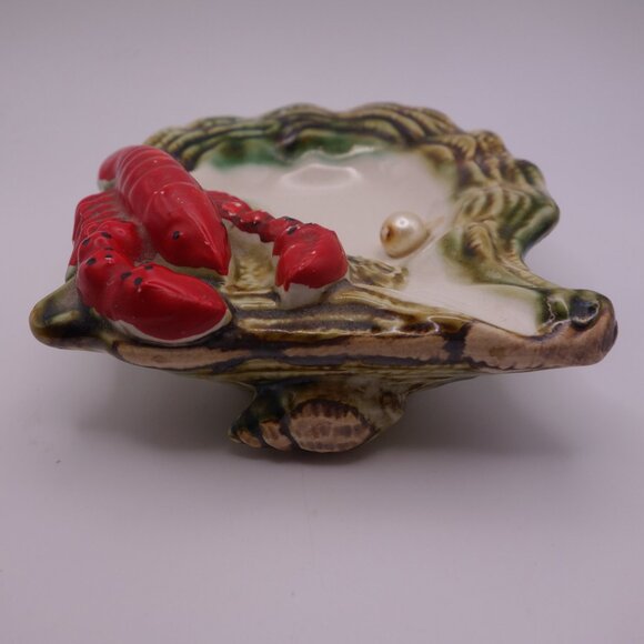 Japan Ceramic Lobster Faux Pearl Ash Tray - Picture 6 of 16